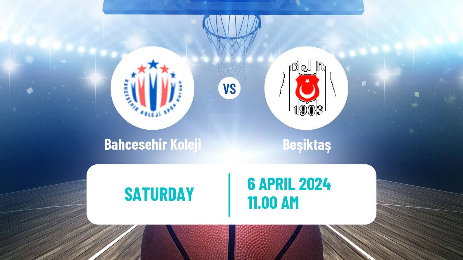 Basketball Turkish Basketball Super Ligi Bahcesehir Koleji - Beşiktaş