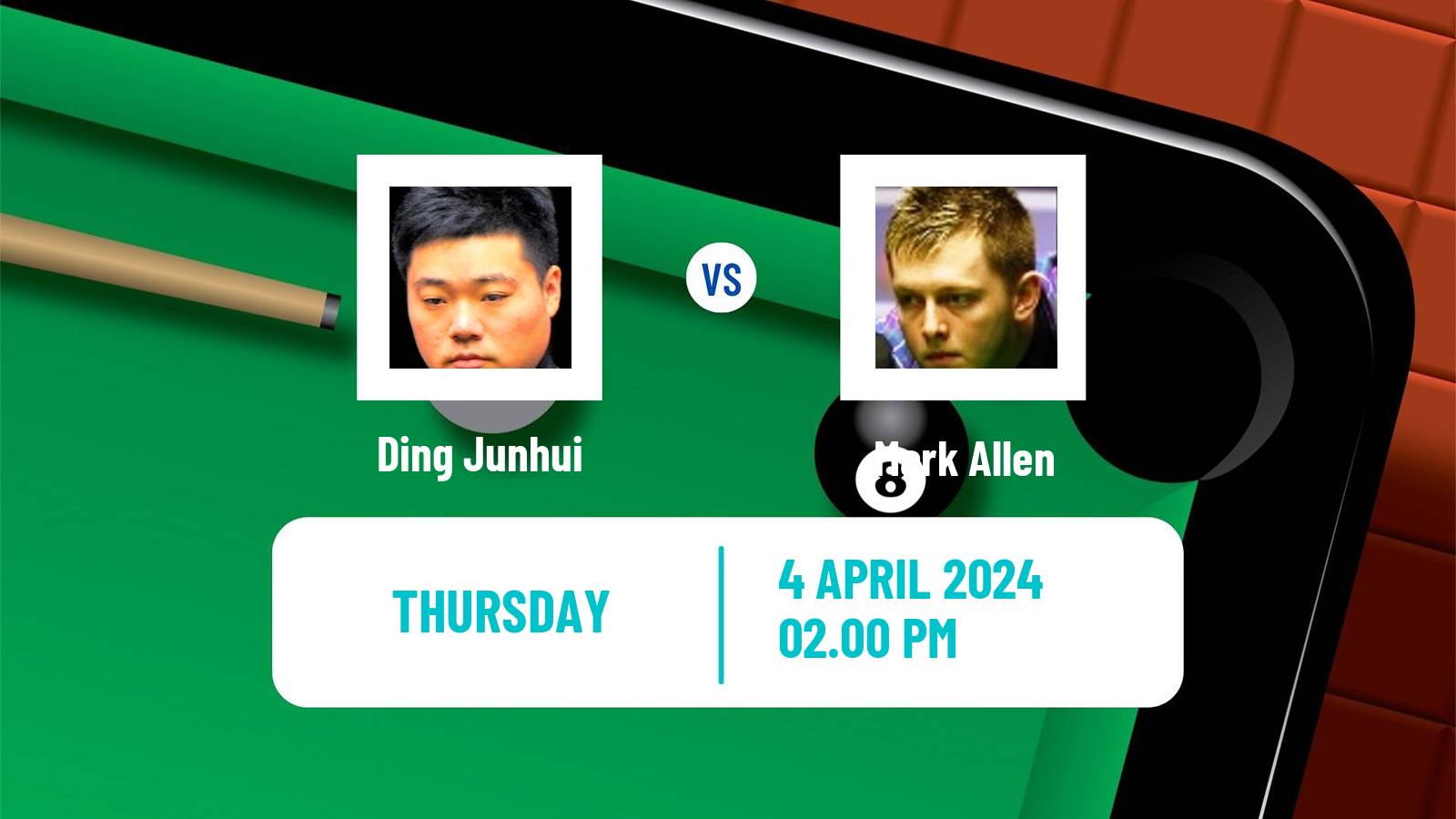 Snooker Tour Championship Ding Junhui - Mark Allen