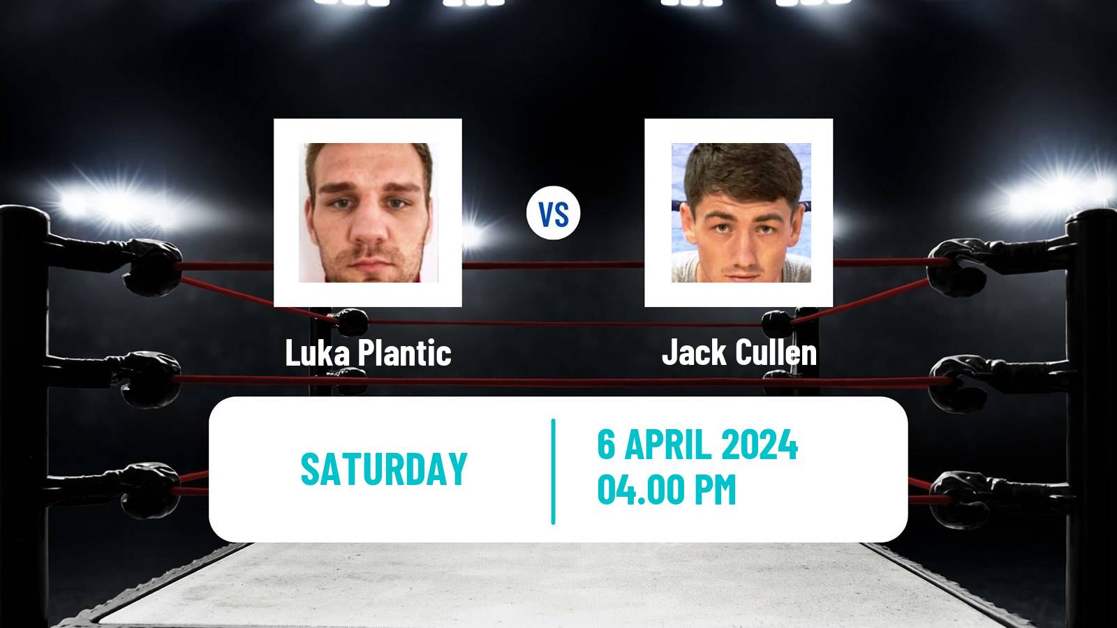 Boxing Super Middleweight WBC International Title Men Luka Plantic - Jack Cullen