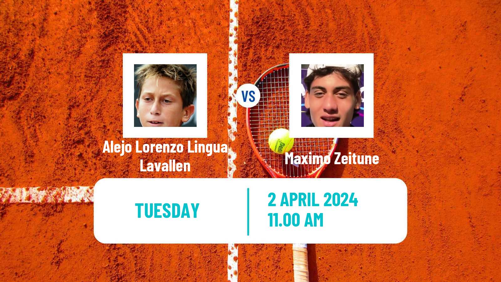 Tennis ITF M15 Bragado 2 Men Alejo Lorenzo Lingua Lavallen - Maximo Zeitune