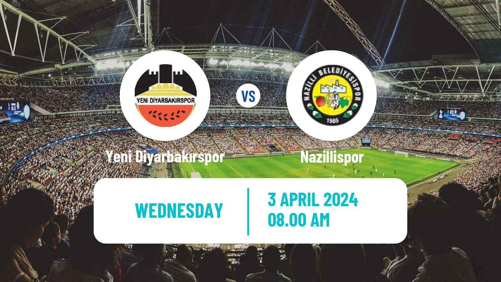 Soccer Turkish Second League White Group Yeni Diyarbakırspor - Nazillispor