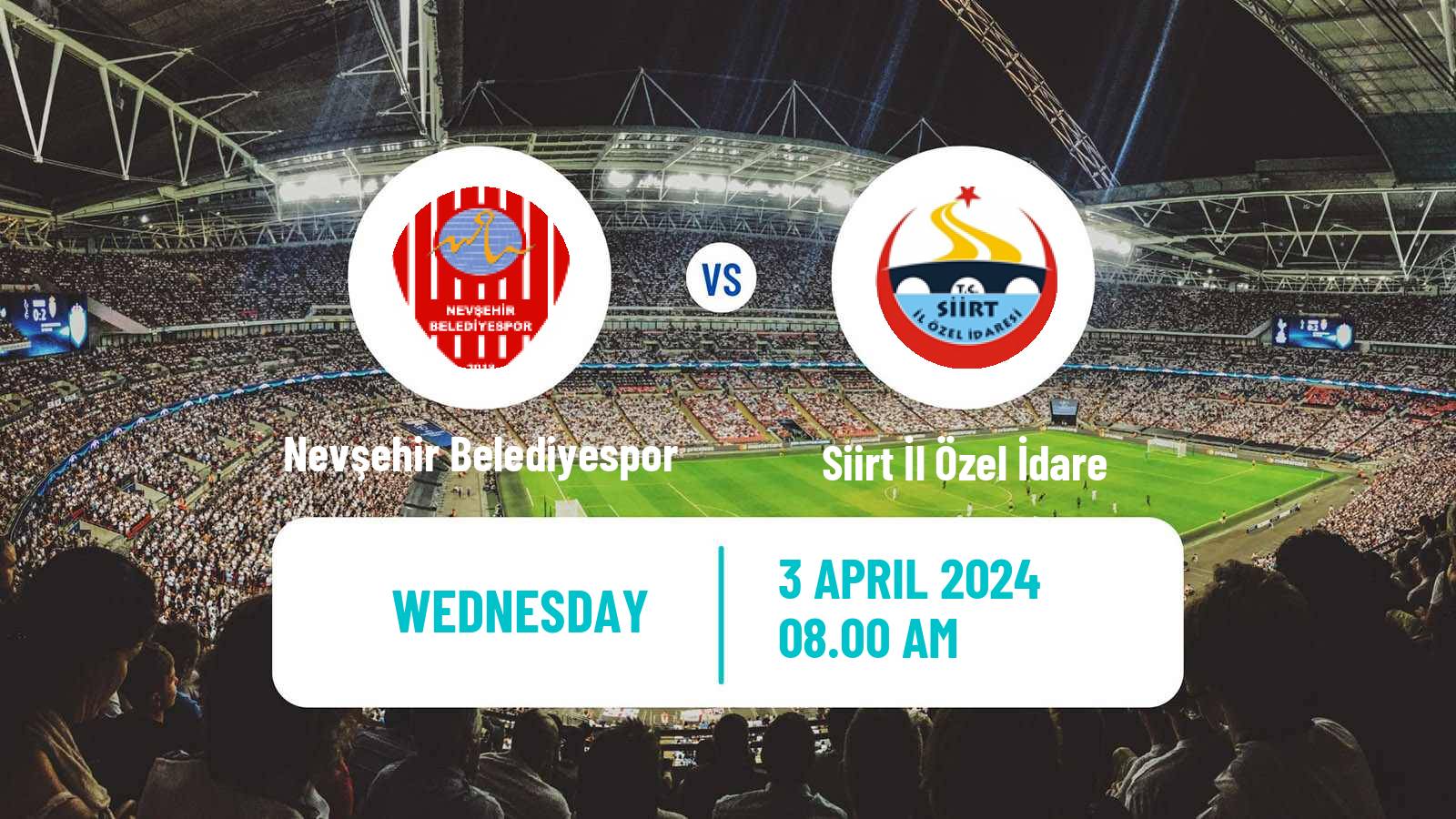 Soccer Turkish 3 Lig Group 4 Nevşehir Belediyespor - Siirt İl Özel İdare