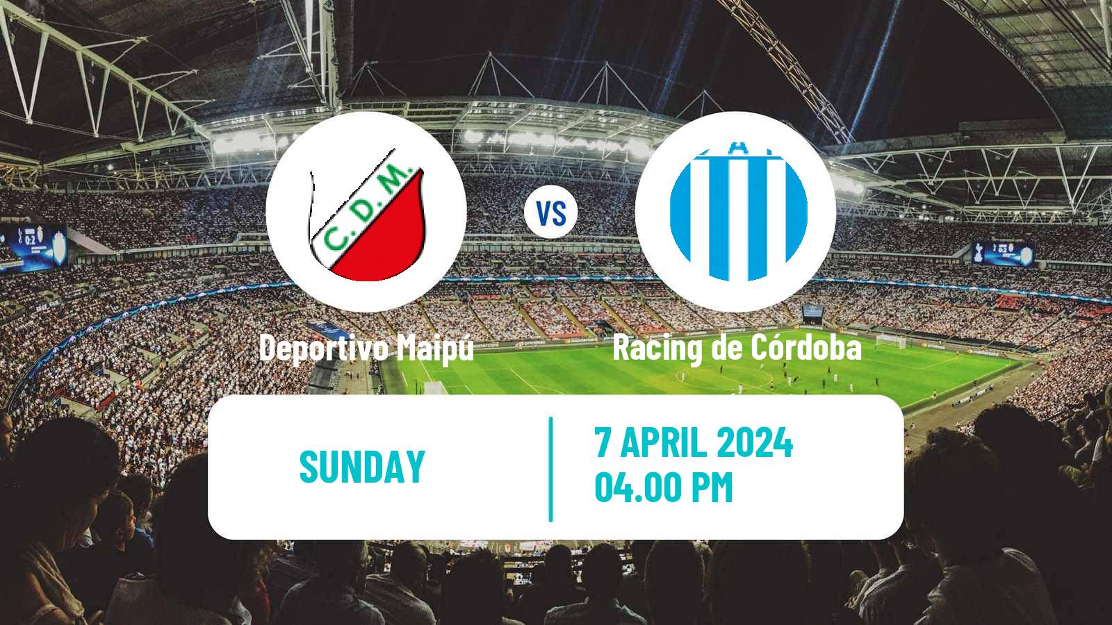 Soccer Argentinian Primera Nacional Deportivo Maipú - Racing de Córdoba