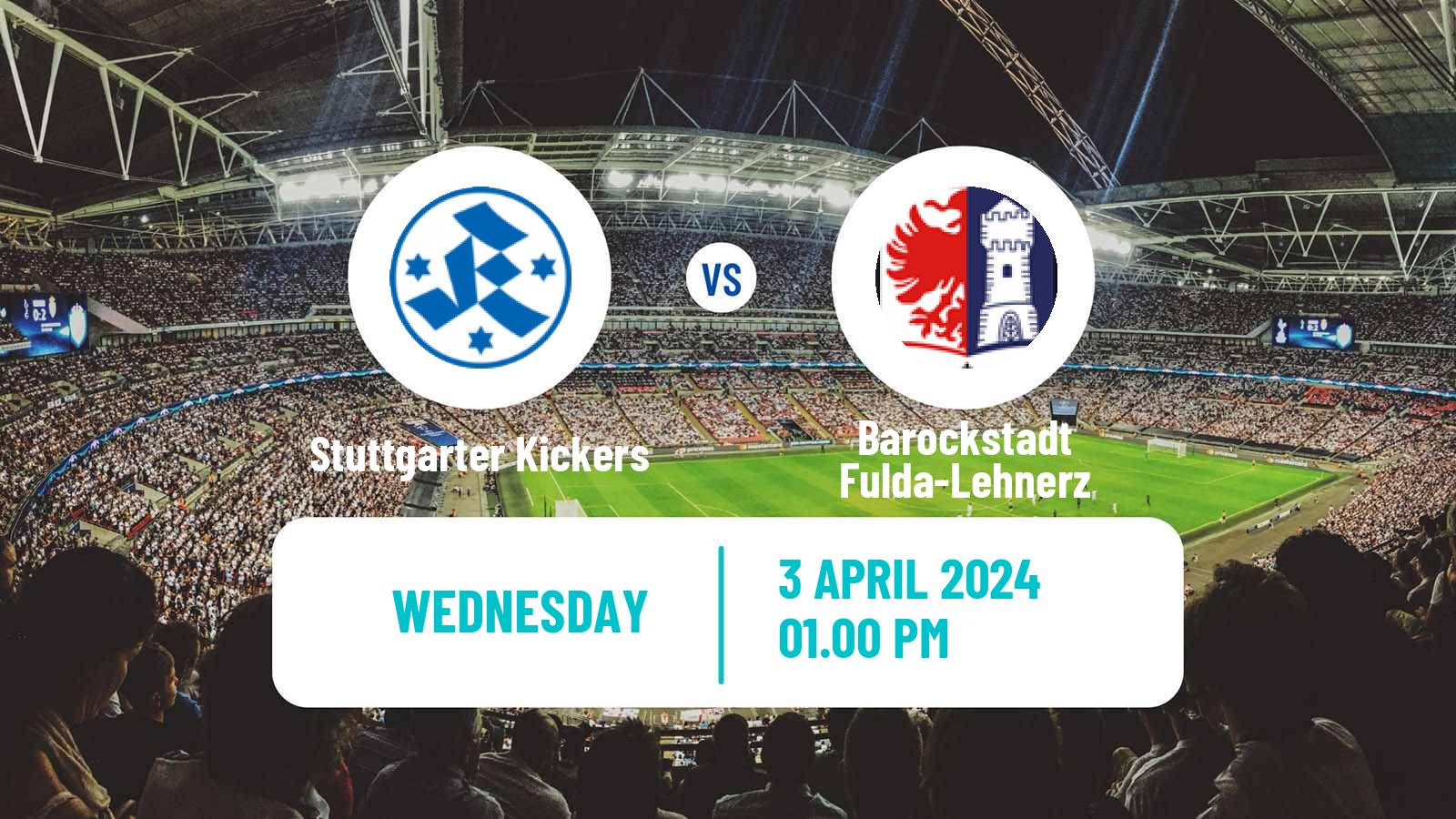 Soccer German Regionalliga Sudwest Stuttgarter Kickers - Barockstadt Fulda-Lehnerz
