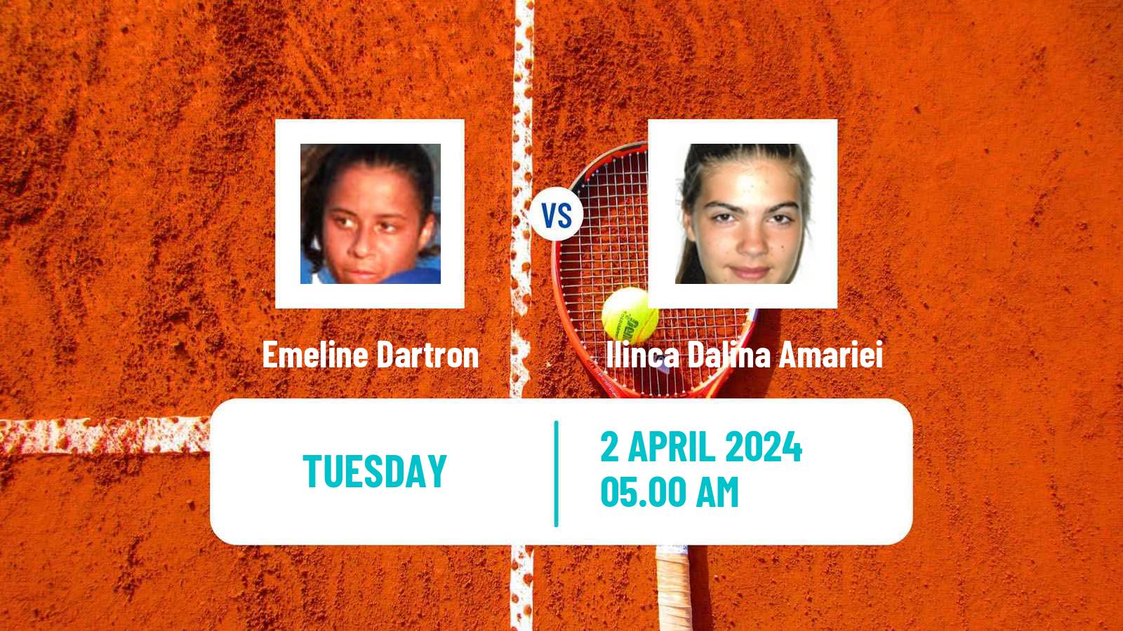 Tennis ITF W35 Hammamet 3 Women Emeline Dartron - Ilinca Dalina Amariei