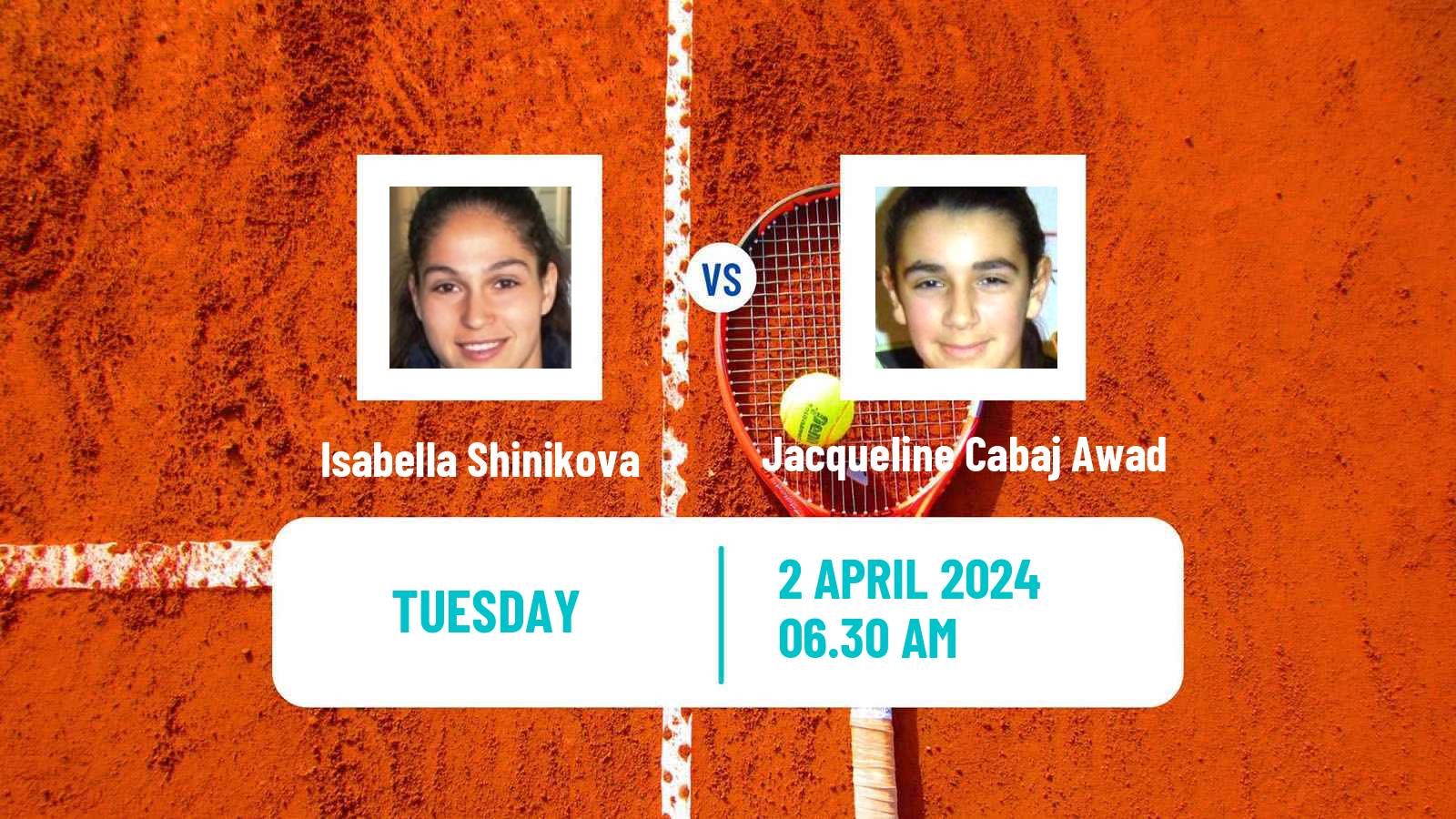 Tennis ITF W35 Hammamet 3 Women Isabella Shinikova - Jacqueline Cabaj Awad