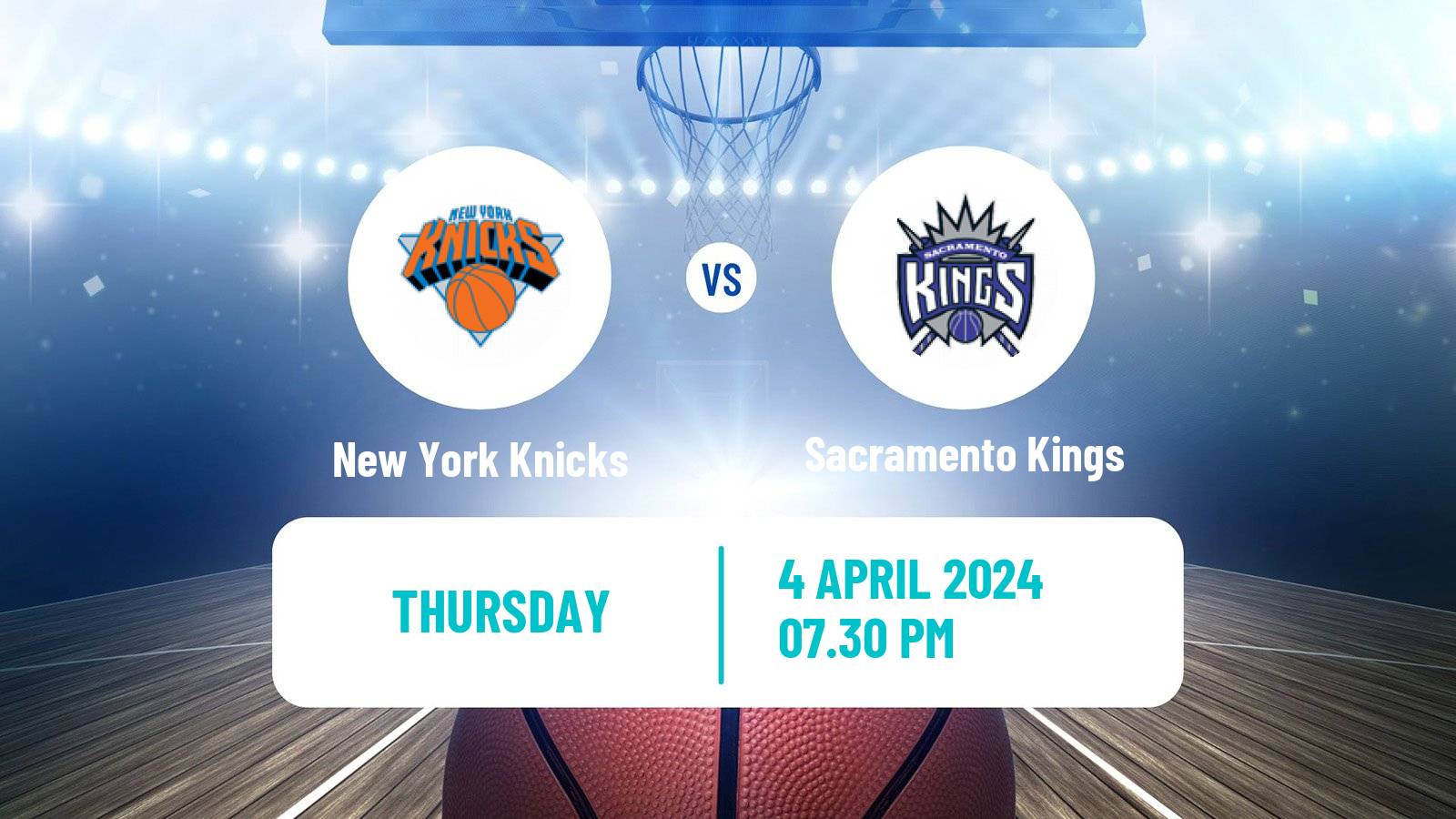 Basketball NBA New York Knicks - Sacramento Kings
