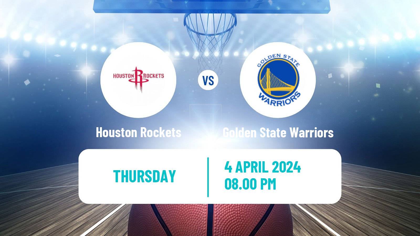 Basketball NBA Houston Rockets - Golden State Warriors