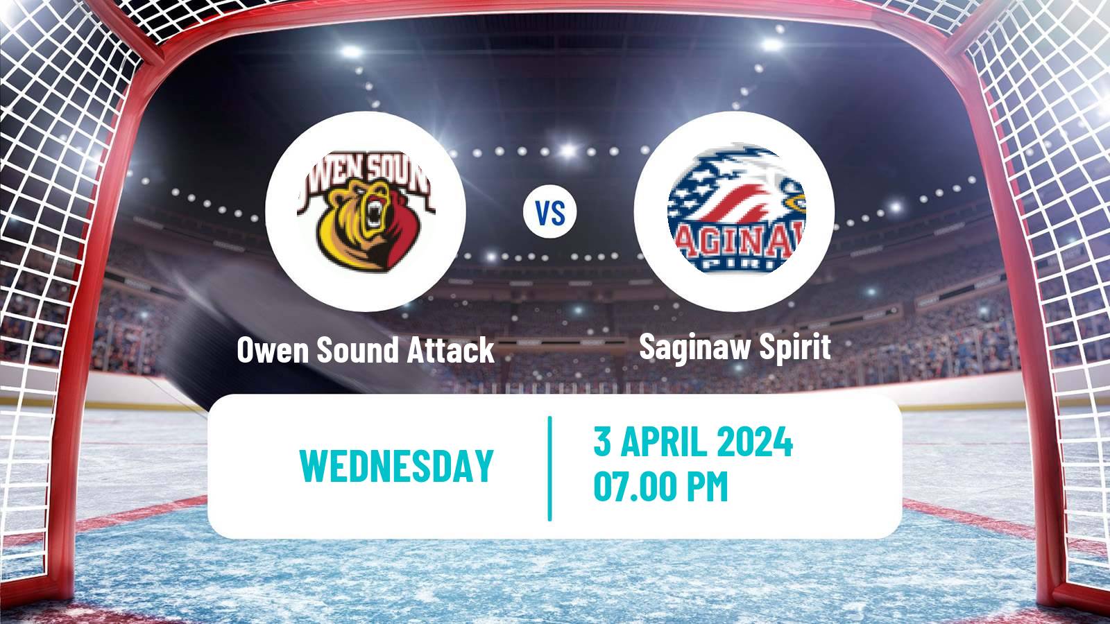 Hockey OHL Owen Sound Attack - Saginaw Spirit