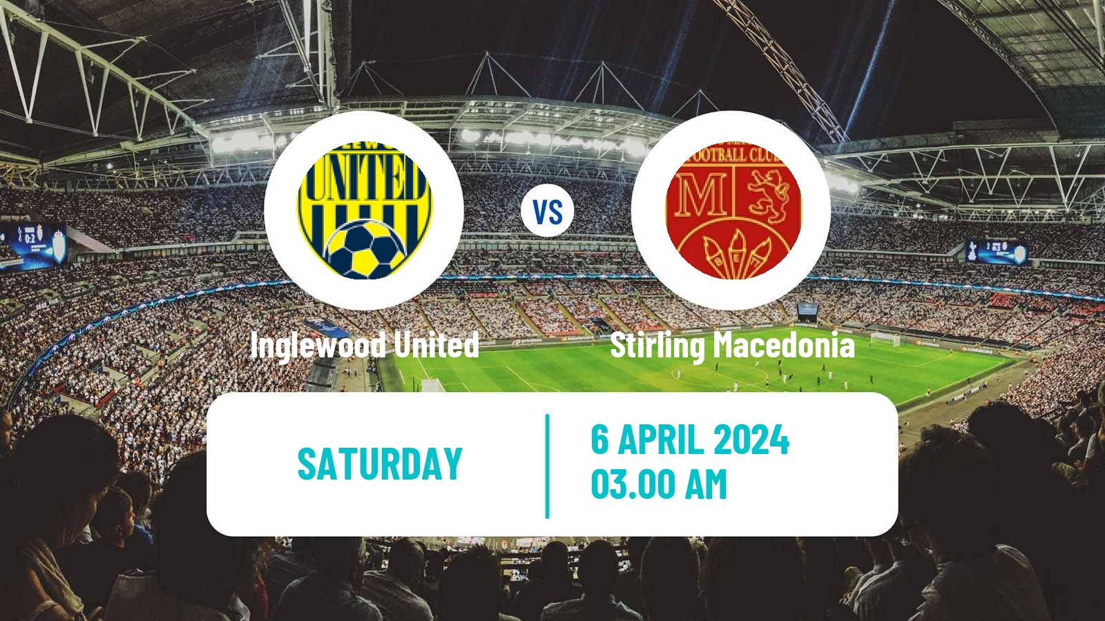 Soccer Australian NPL Western Australia Inglewood United - Stirling Macedonia