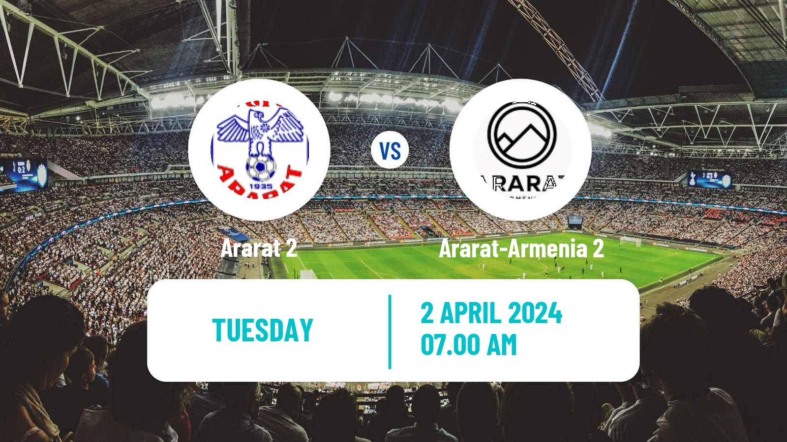 Soccer Armenian First League Ararat 2 - Ararat-Armenia 2