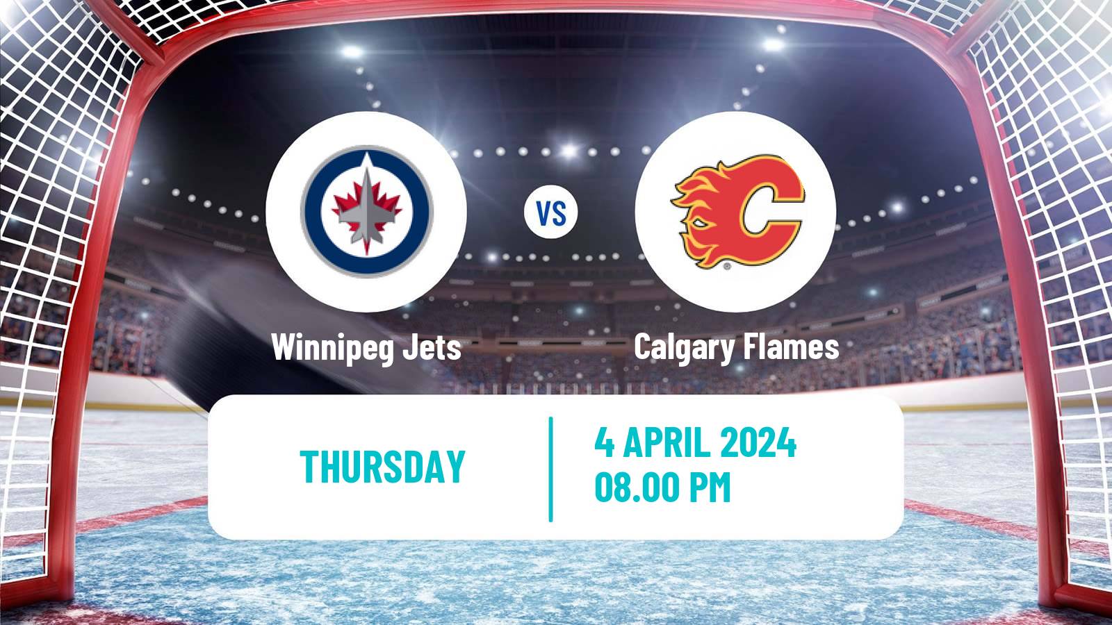 Hockey NHL Winnipeg Jets - Calgary Flames