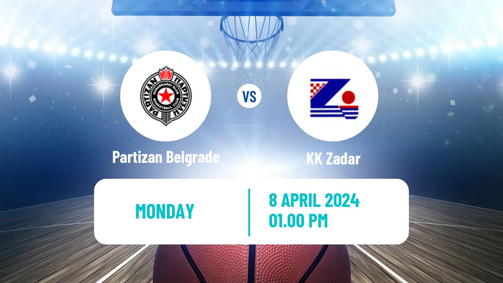 Basketball Adriatic League Partizan Belgrade - KK Zadar