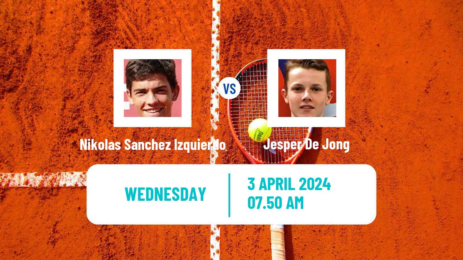 Tennis Barcelona Challenger Men Nikolas Sanchez Izquierdo - Jesper De Jong