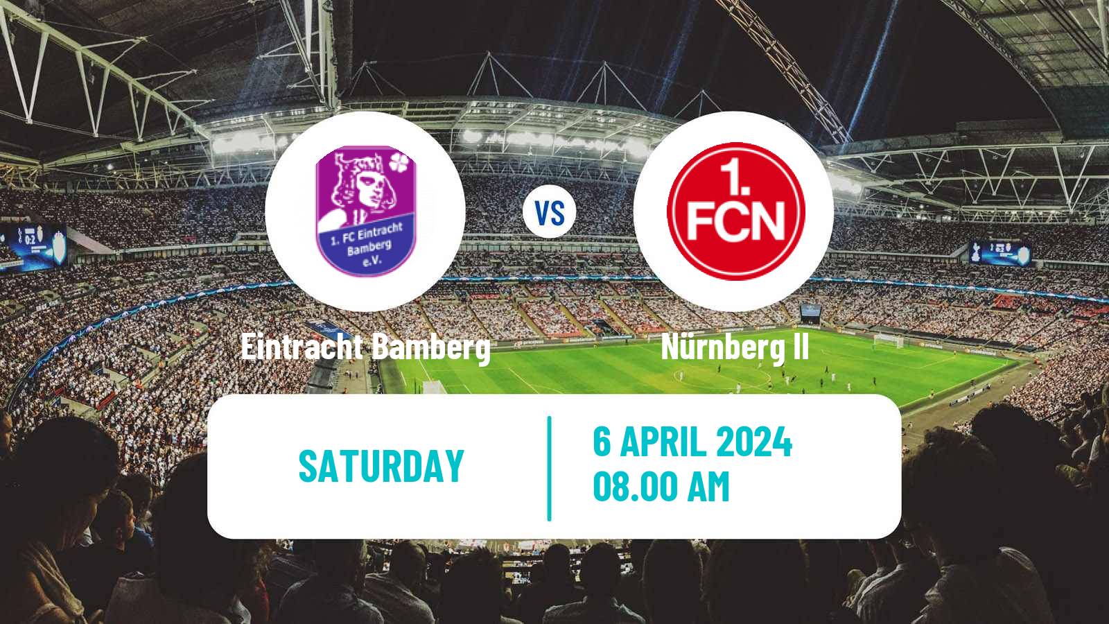 Soccer German Regionalliga Bayern Eintracht Bamberg - Nürnberg II