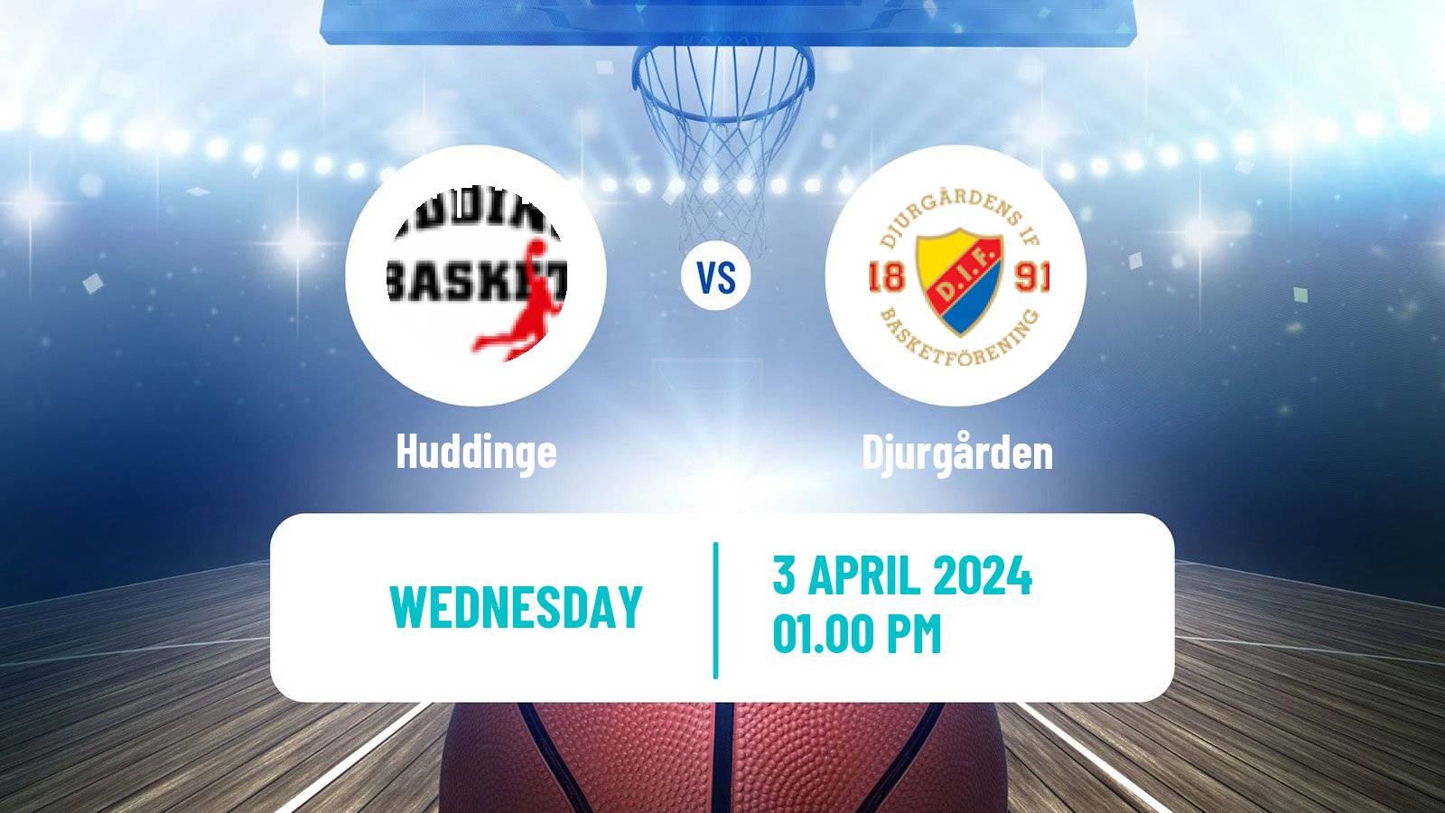 Basketball Swedish Superettan Basketball Huddinge - Djurgården