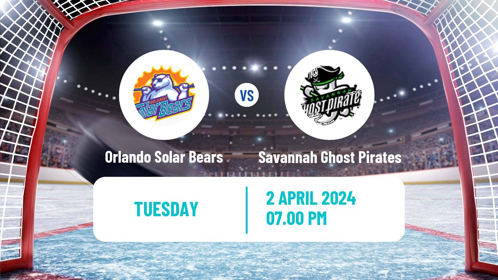 Hockey ECHL Orlando Solar Bears - Savannah Ghost Pirates
