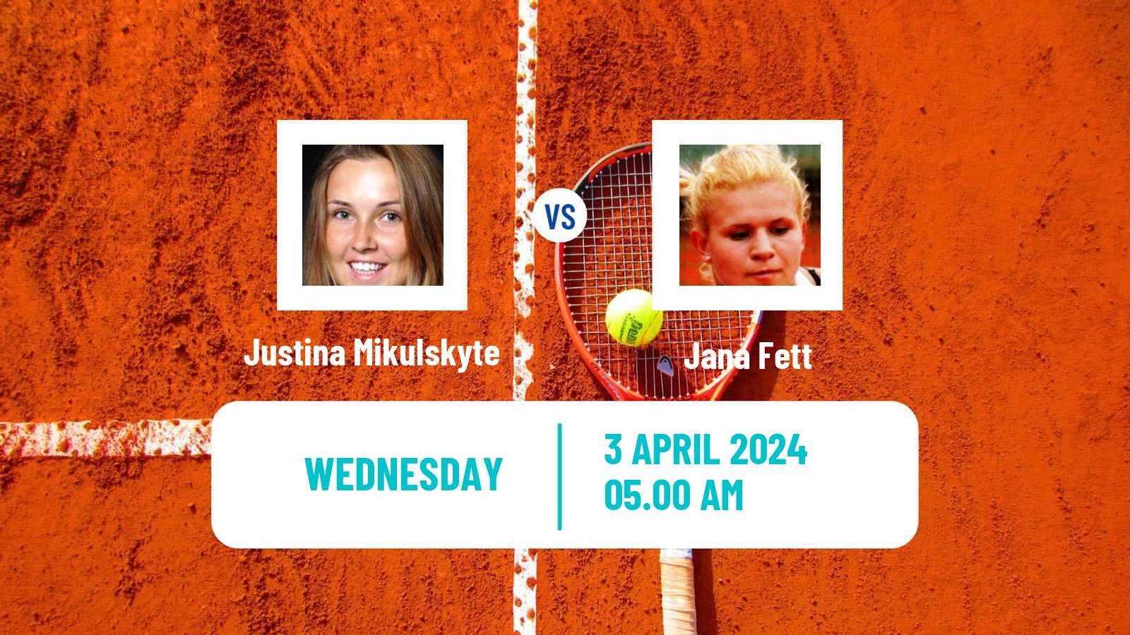 Tennis ITF W75 Split Women Justina Mikulskyte - Jana Fett