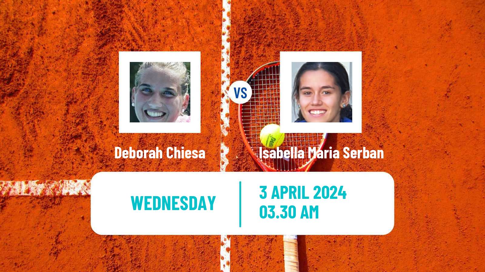 Tennis ITF W35 Santa Margherita Di Pula 2 Women Deborah Chiesa - Isabella Maria Serban