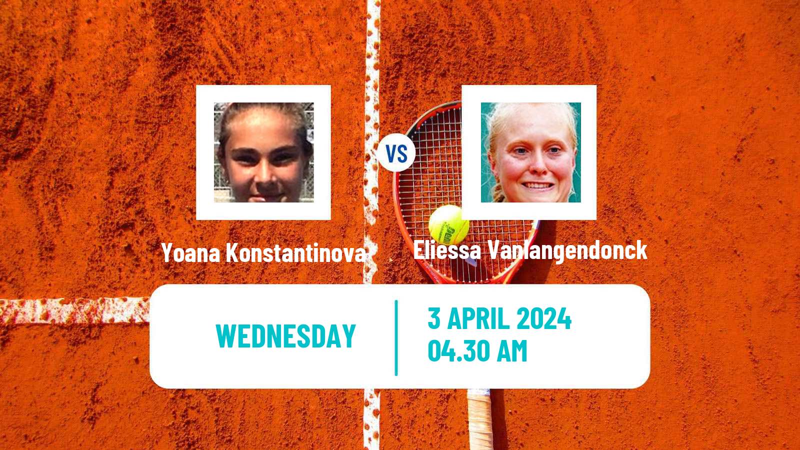 Tennis ITF W15 Monastir 12 Women Yoana Konstantinova - Eliessa Vanlangendonck