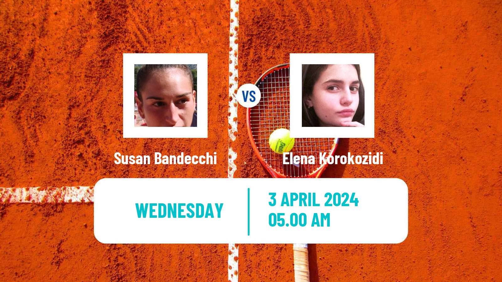 Tennis ITF W35 Hammamet 3 Women Susan Bandecchi - Elena Korokozidi