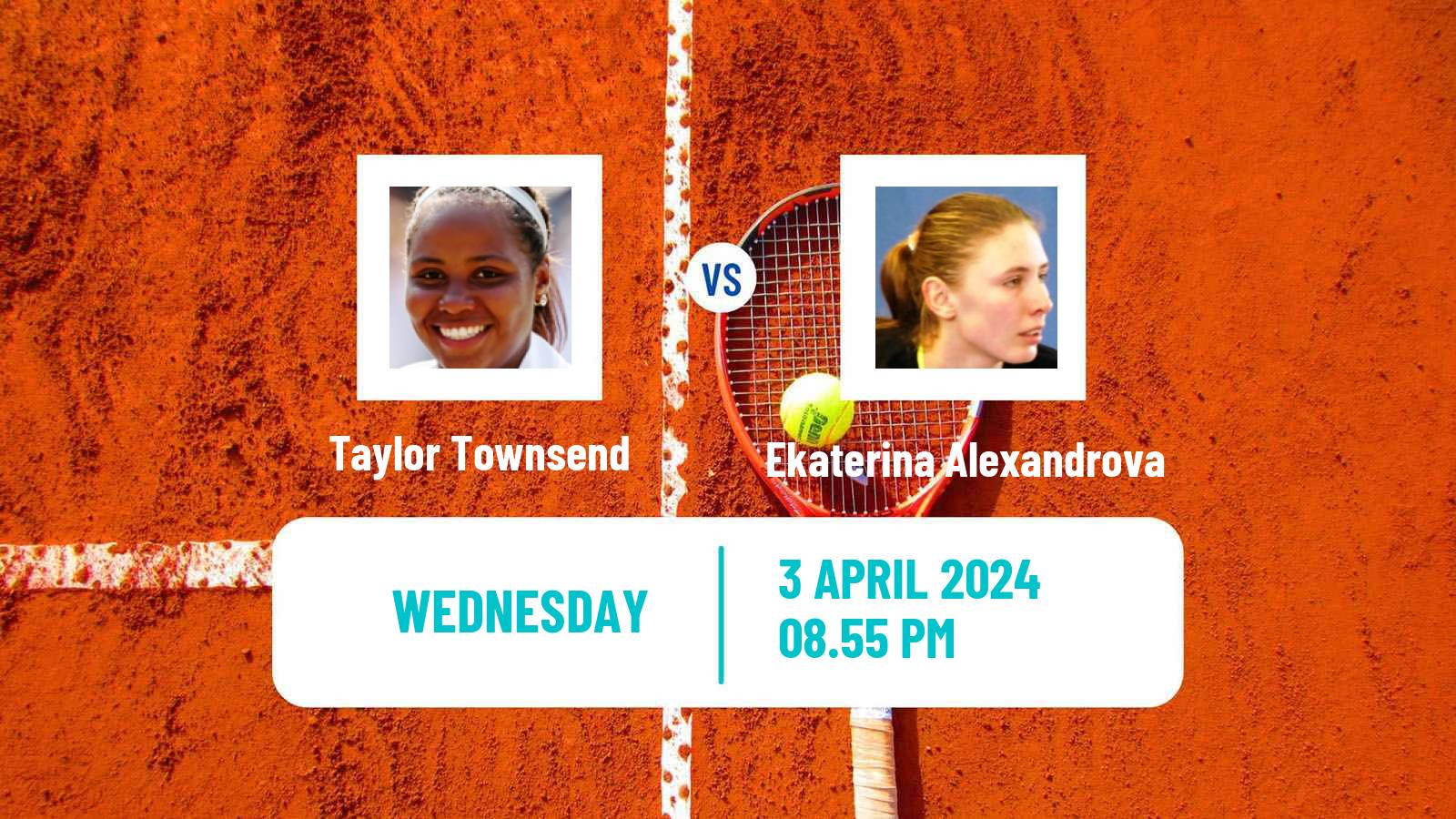 Tennis WTA Charleston Taylor Townsend - Ekaterina Alexandrova
