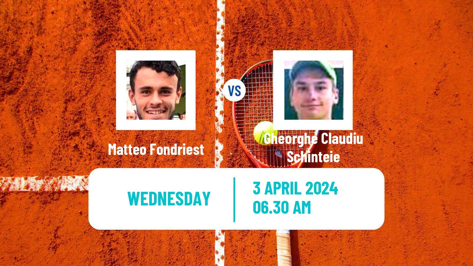 Tennis ITF M25 Hammamet 5 Men Matteo Fondriest - Gheorghe Claudiu Schinteie