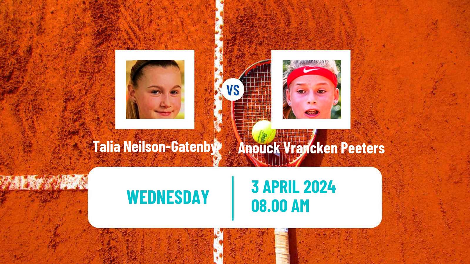 Tennis ITF W15 Sharm Elsheikh 9 Women Talia Neilson-Gatenby - Anouck Vrancken Peeters