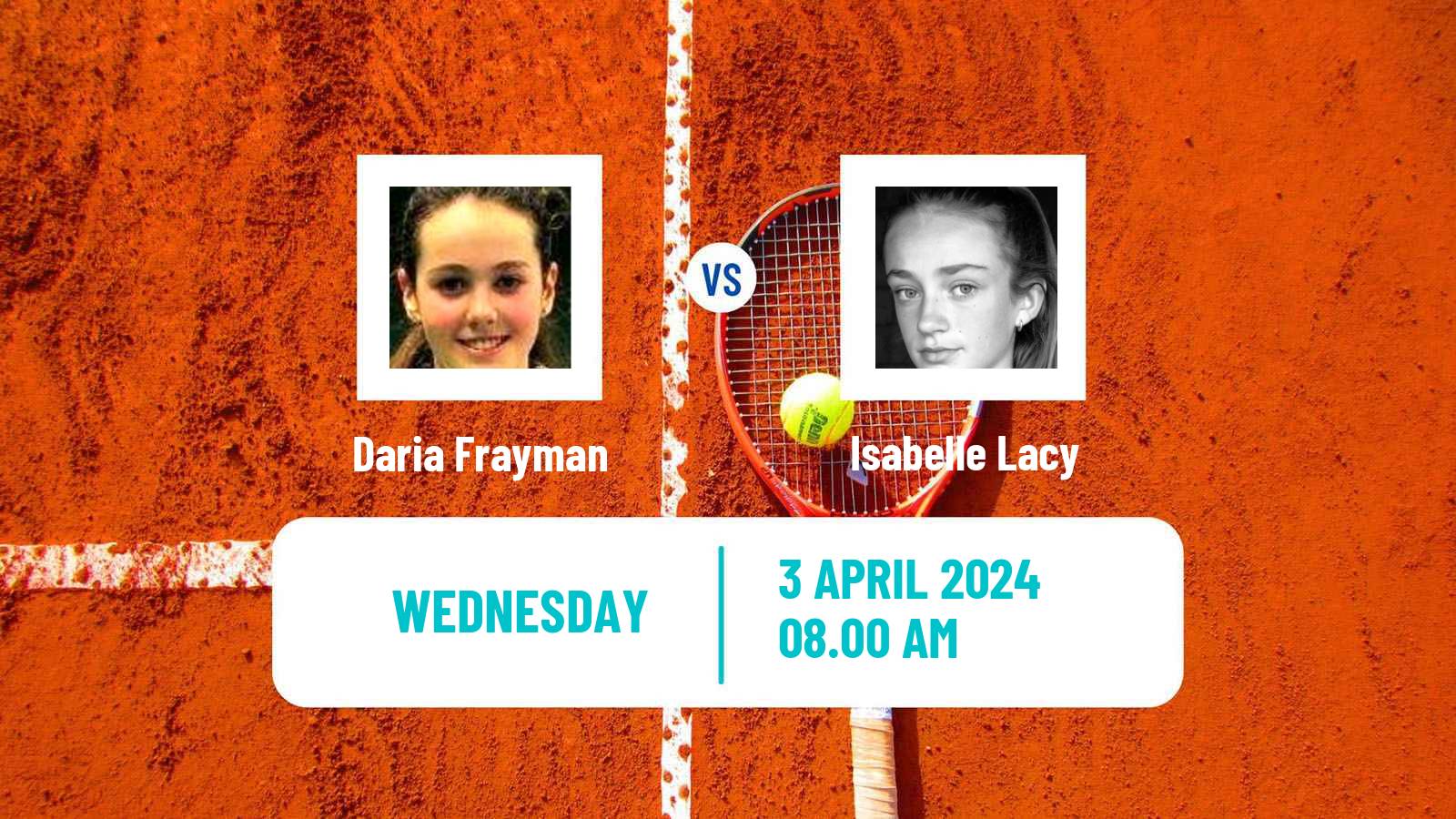 Tennis ITF W15 Sharm Elsheikh 9 Women Daria Frayman - Isabelle Lacy