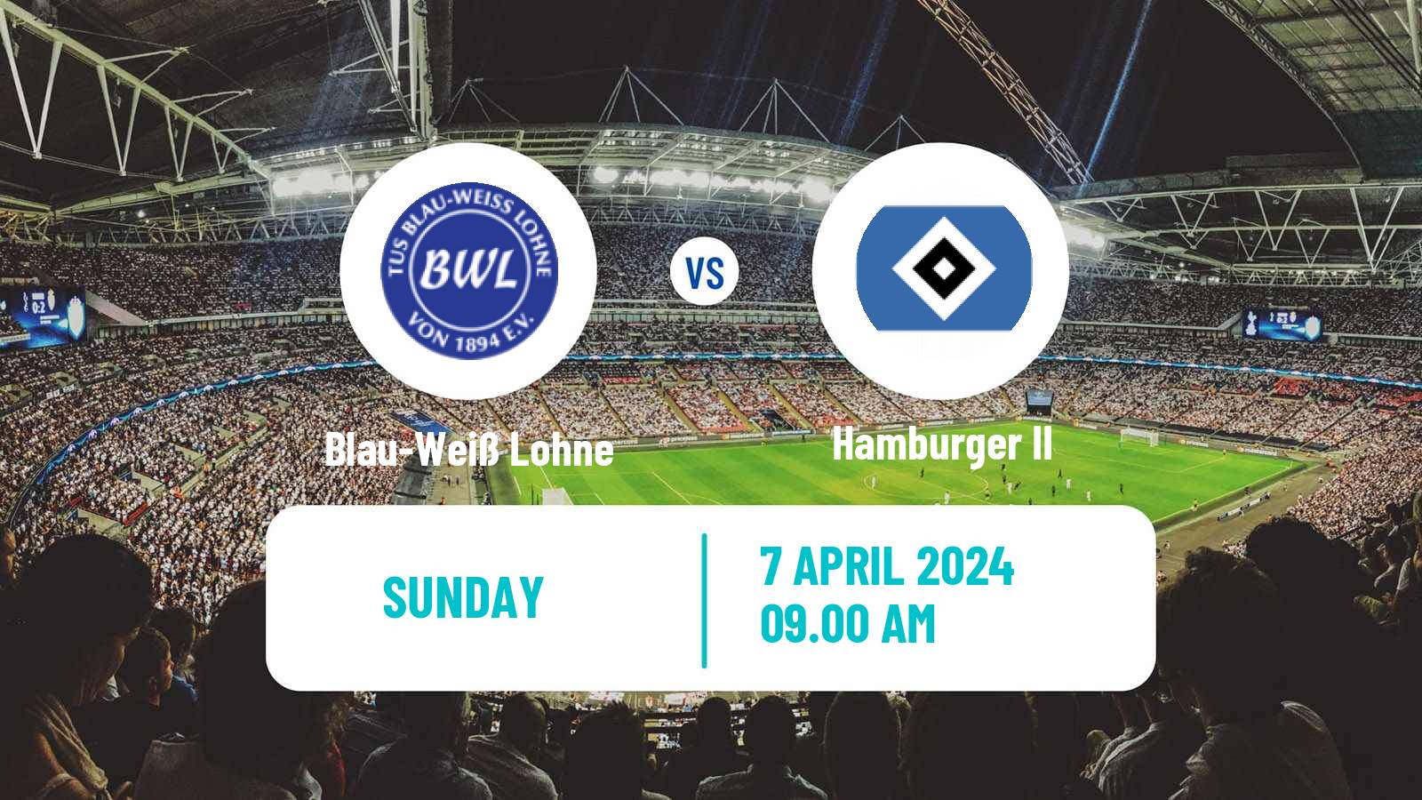 Soccer German Regionalliga North Blau-Weiß Lohne - Hamburger II