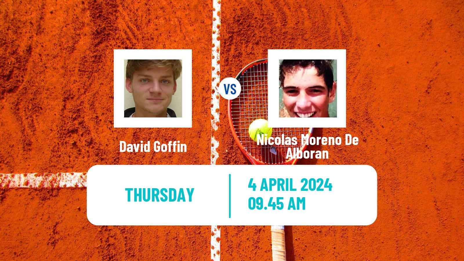 Tennis ATP Marrakech David Goffin - Nicolas Moreno De Alboran