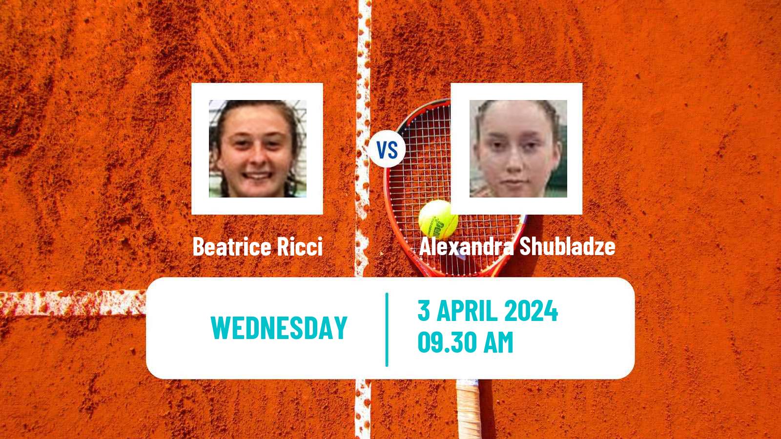 Tennis ITF W15 Antalya 8 Women Beatrice Ricci - Alexandra Shubladze
