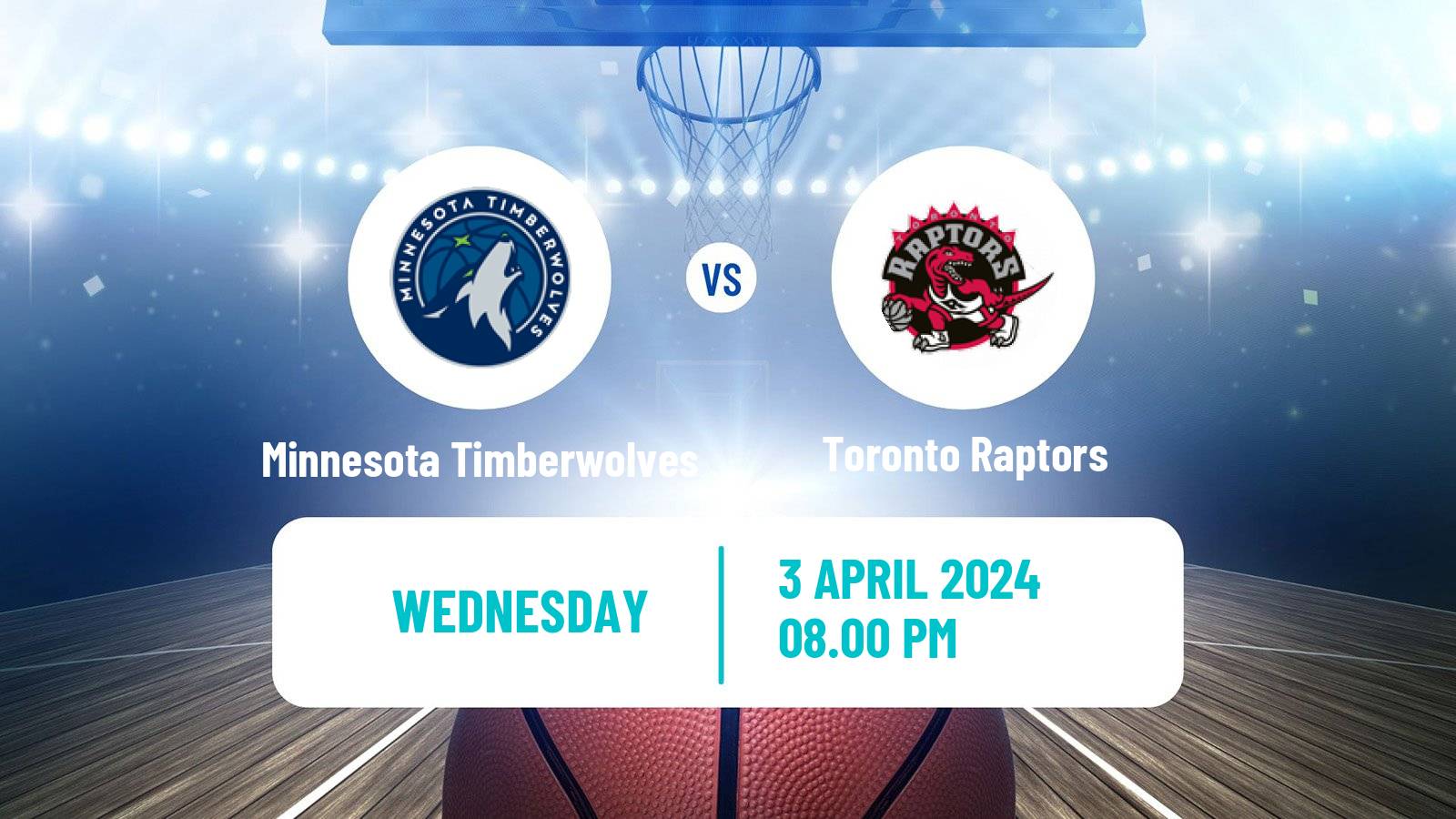 Basketball NBA Minnesota Timberwolves - Toronto Raptors