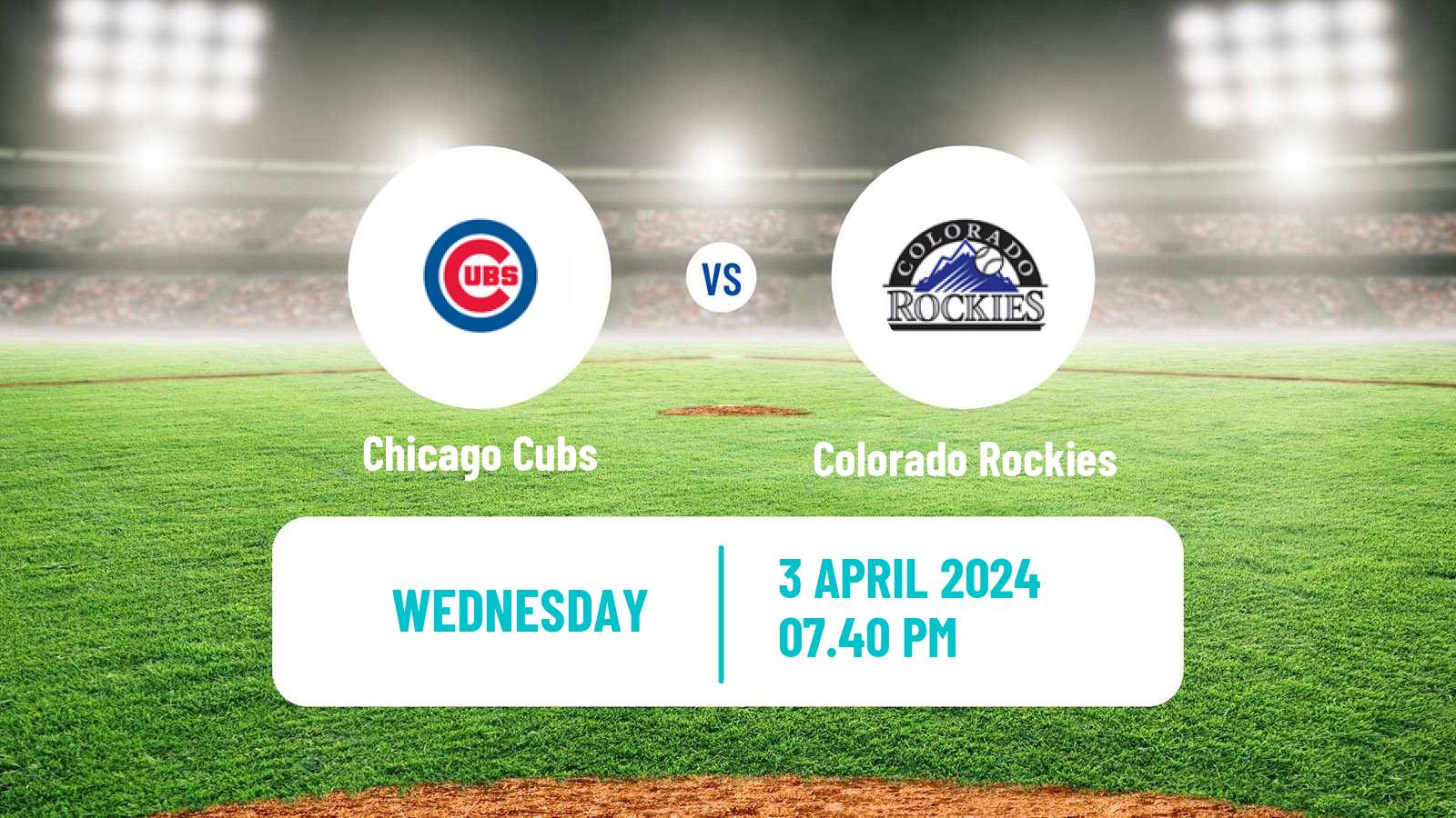 Baseball MLB Chicago Cubs - Colorado Rockies