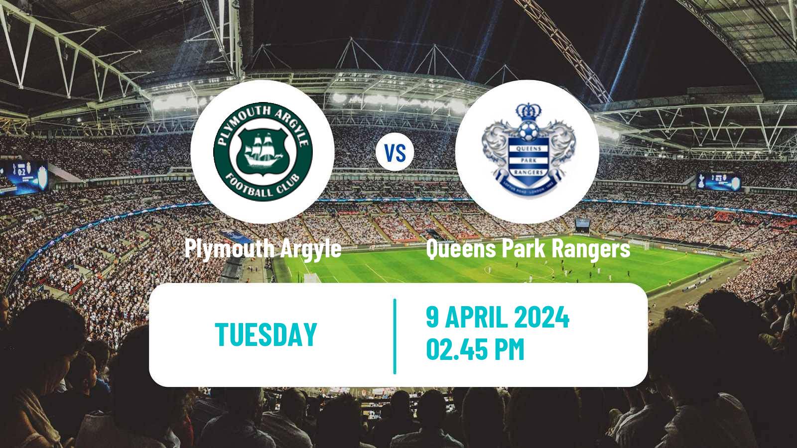 Soccer English League Championship Plymouth Argyle - Queens Park Rangers