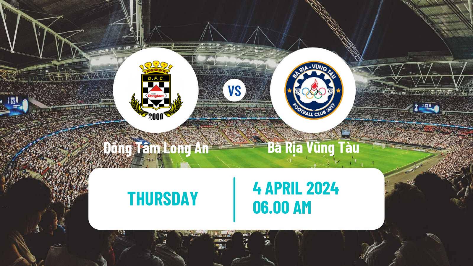 Soccer Vietnamese V League 2 Đồng Tâm Long An - Bà Rịa Vũng Tàu