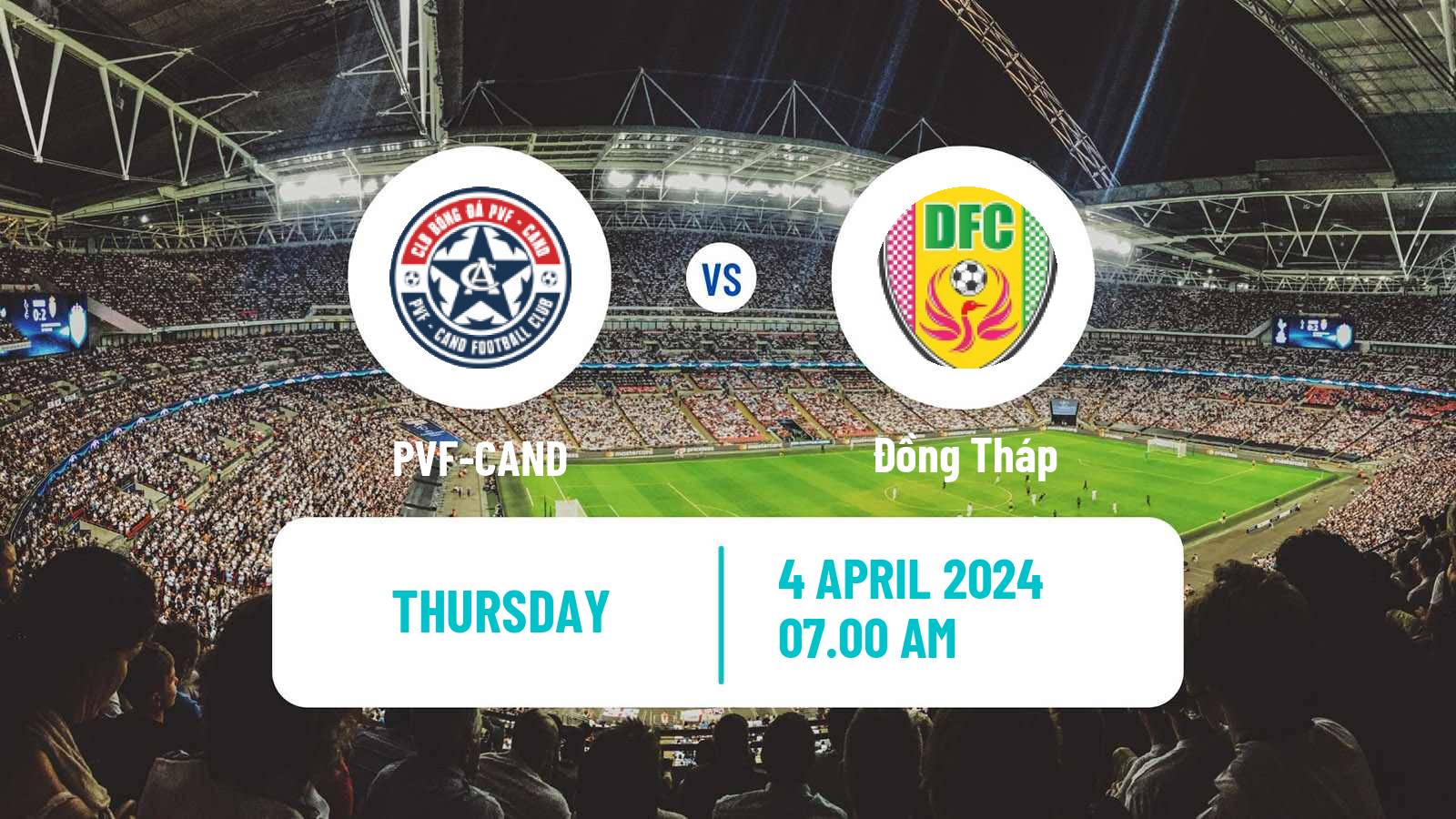 Soccer Vietnamese V League 2 PVF-CAND - Đồng Tháp