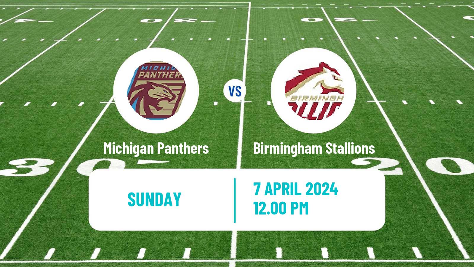 American football UFL Michigan Panthers - Birmingham Stallions