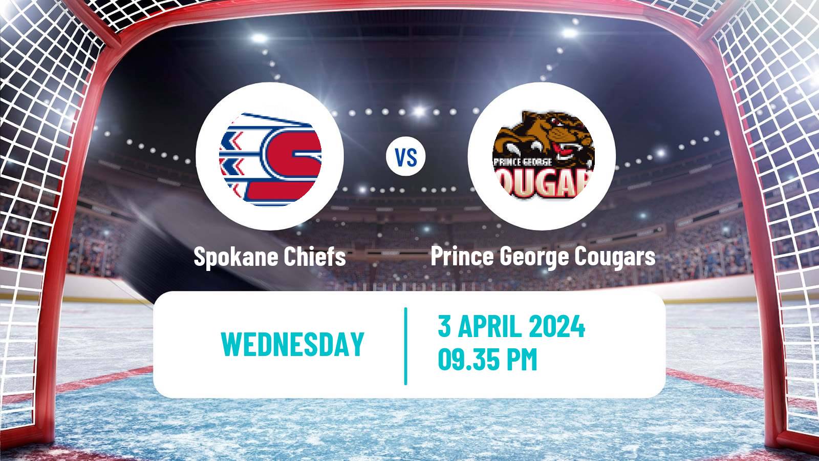 Hockey WHL Spokane Chiefs - Prince George Cougars