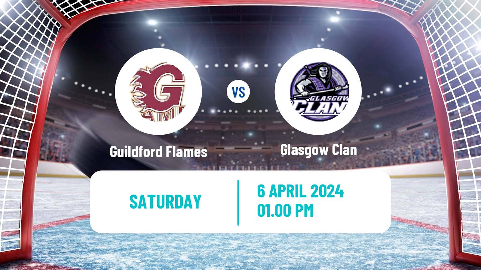 Hockey United Kingdom Elite League Guildford Flames - Glasgow Clan