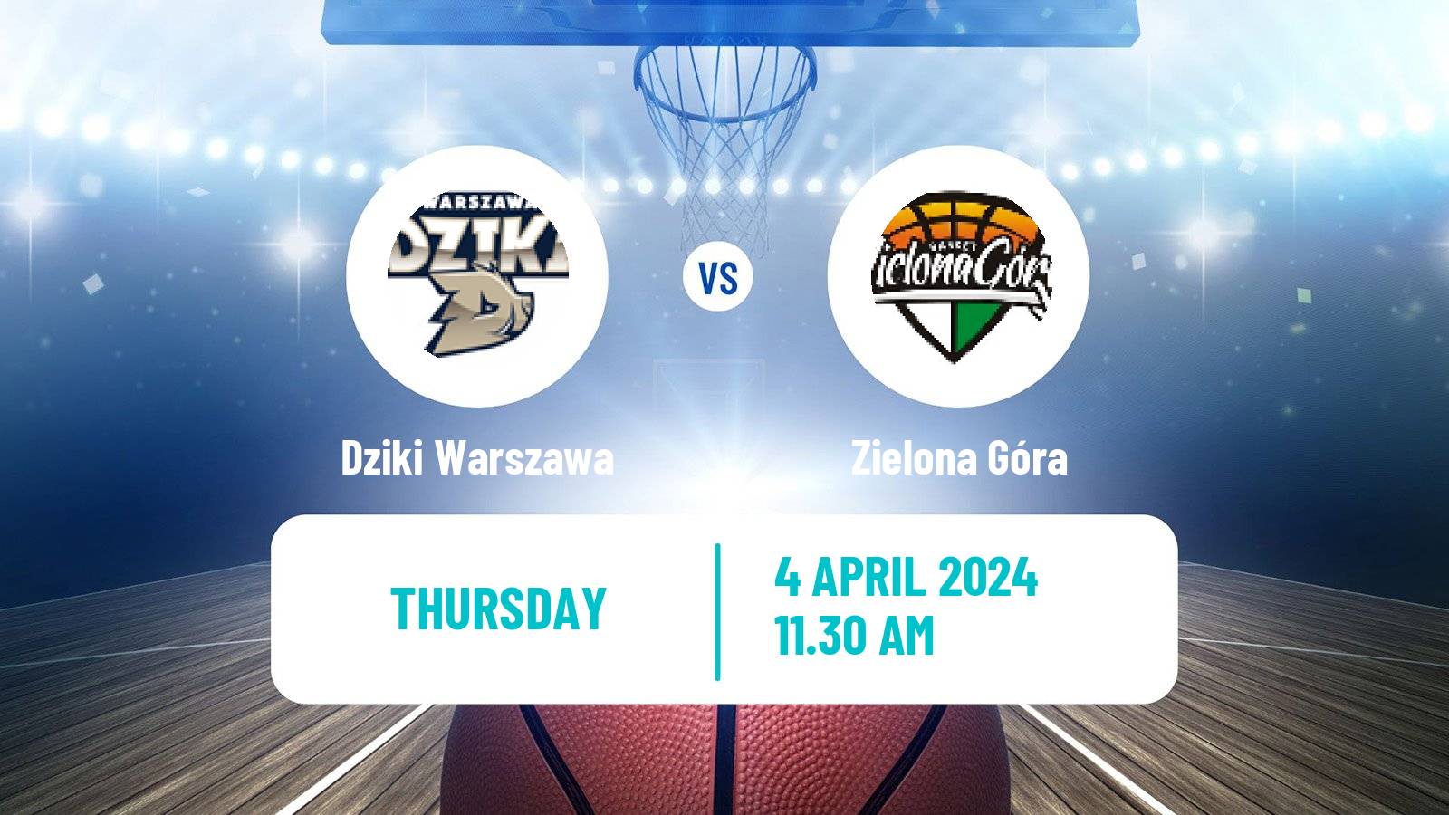 Basketball Polish Basket Liga Dziki Warszawa - Zielona Góra