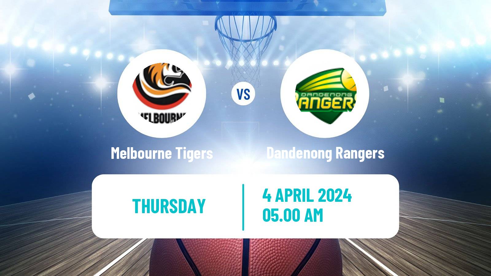 Basketball Australian NBL1 South Melbourne Tigers - Dandenong Rangers