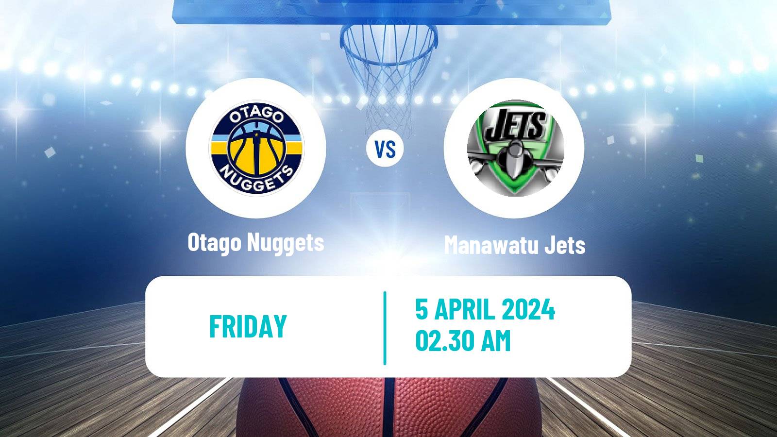 Basketball New Zealand NBL Otago Nuggets - Manawatu Jets