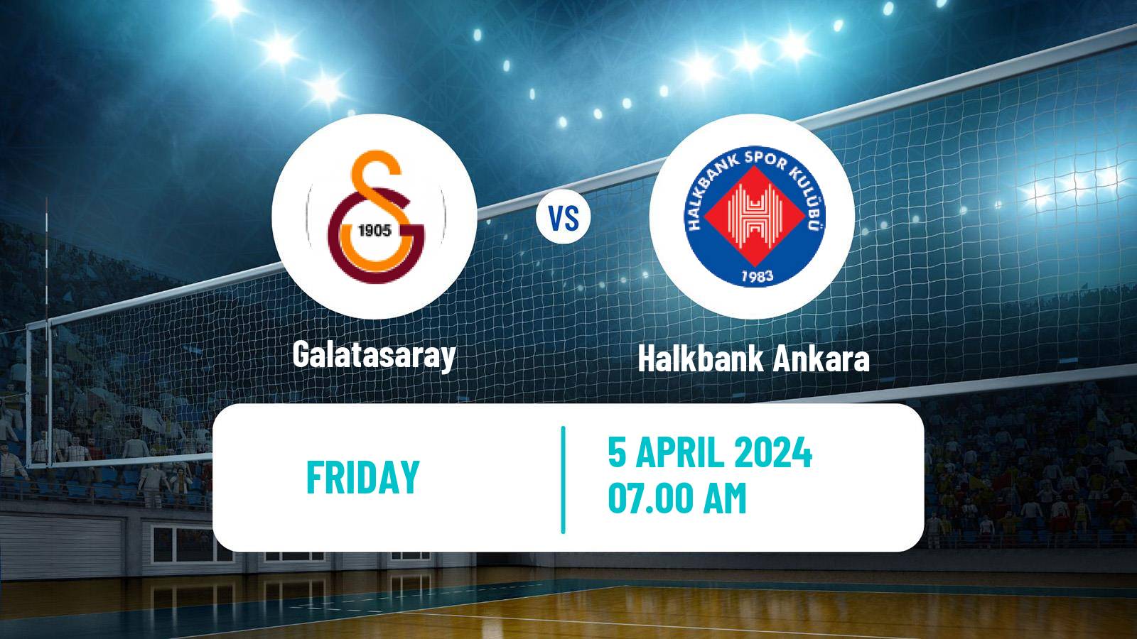Volleyball Turkish Efeler Ligi Volleyball Galatasaray - Halkbank Ankara
