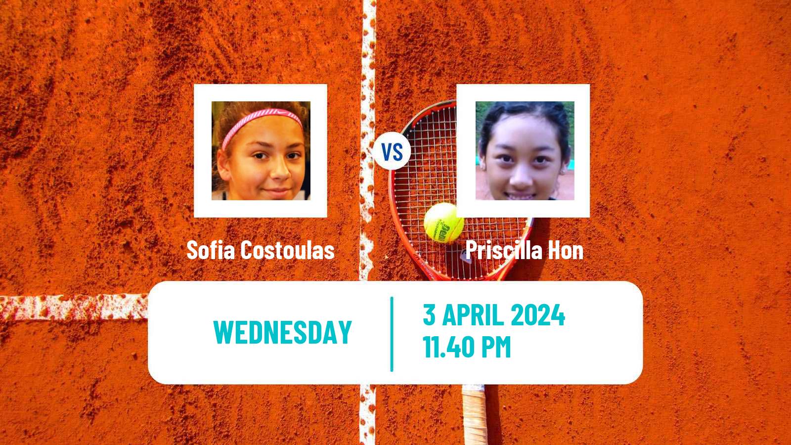 Tennis ITF W50 Kashiwa Women Sofia Costoulas - Priscilla Hon