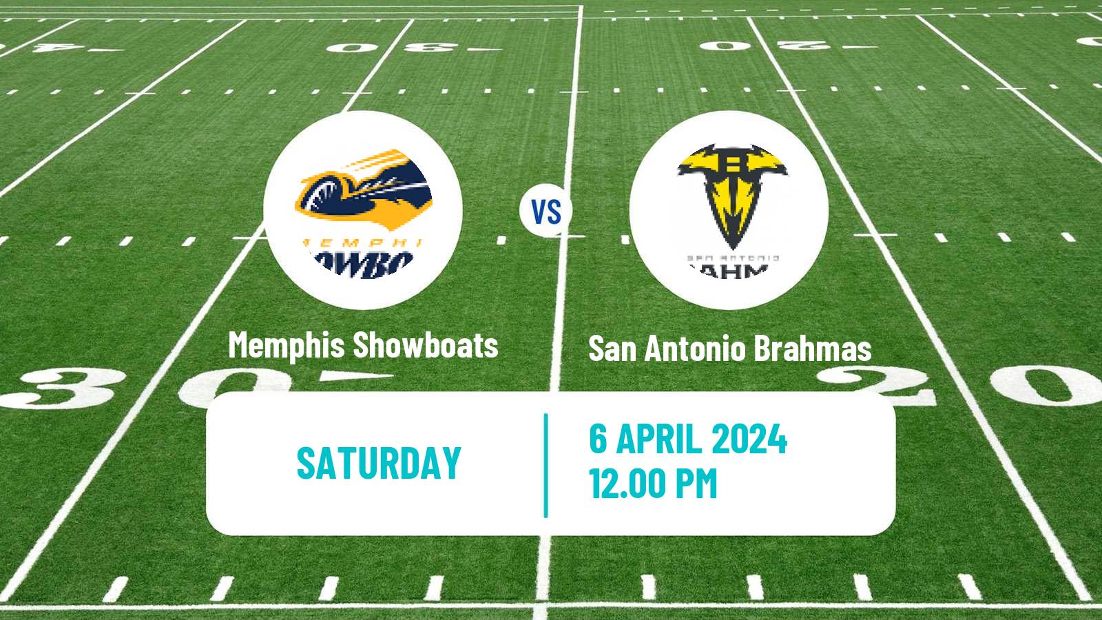 American football UFL Memphis Showboats - San Antonio Brahmas