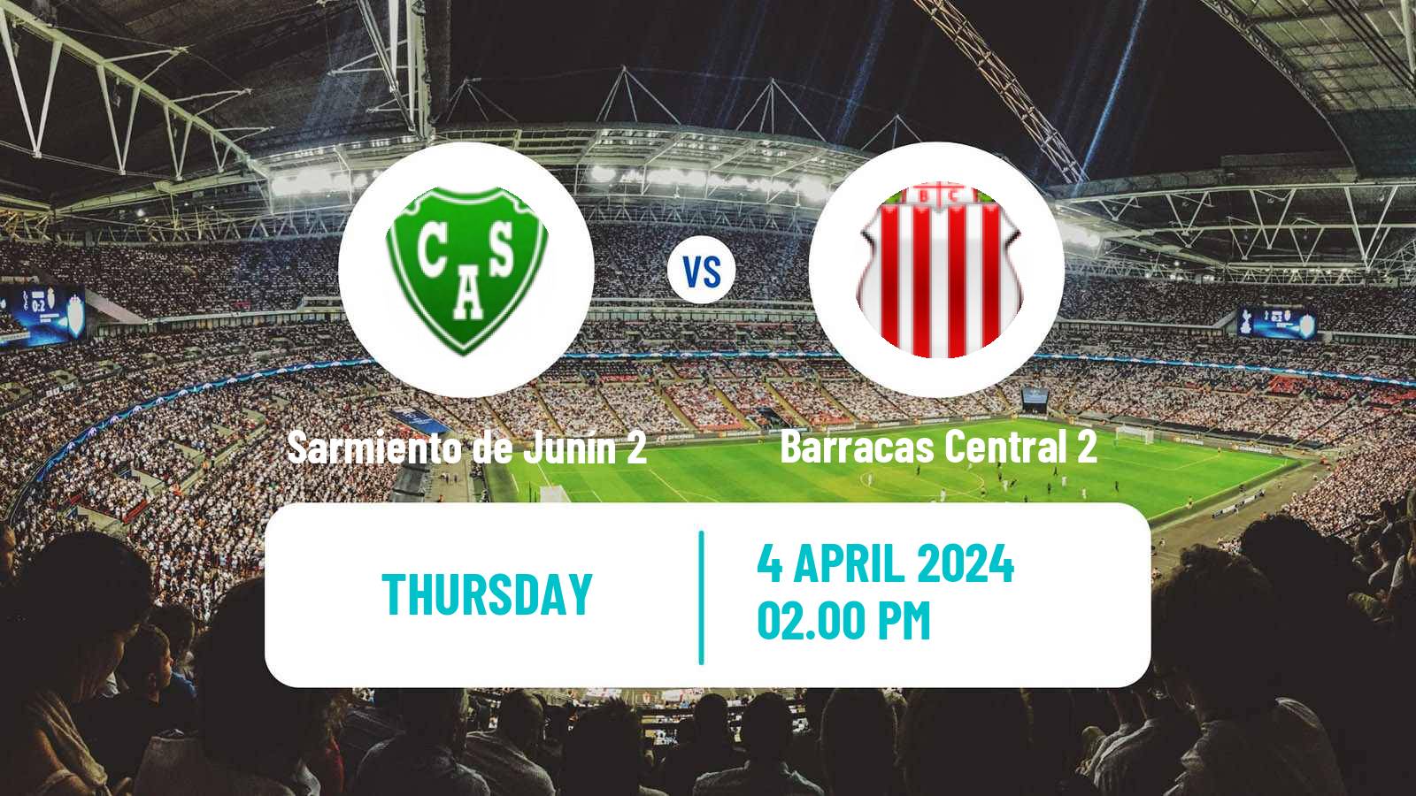 Soccer Argentinian Reserve League Sarmiento de Junín 2 - Barracas Central 2