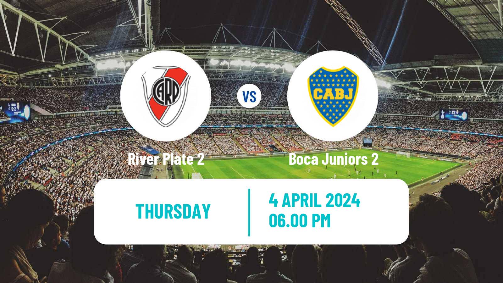 Soccer Argentinian Reserve League River Plate 2 - Boca Juniors 2