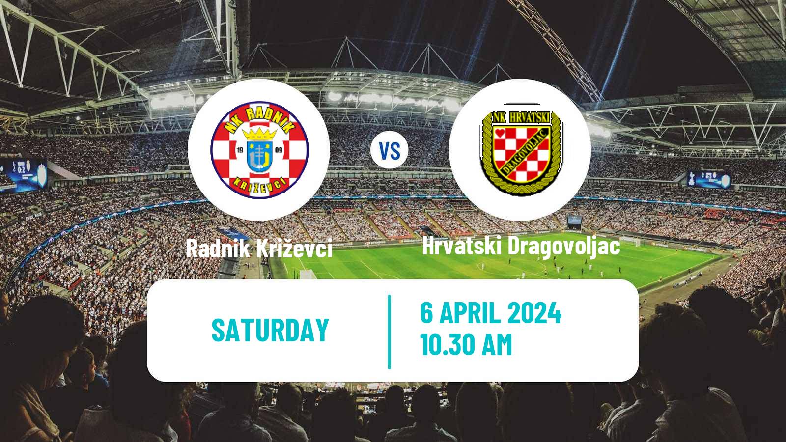 Soccer Croatian Druga NL Radnik Križevci - Hrvatski Dragovoljac