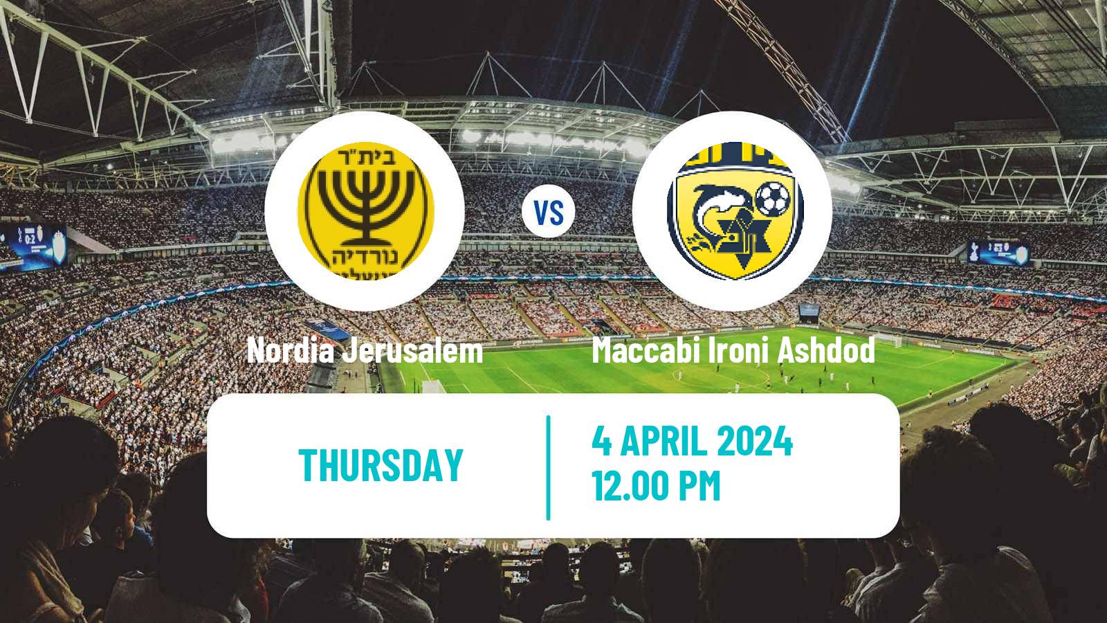 Soccer Israeli Liga Alef South Nordia Jerusalem - Maccabi Ironi Ashdod